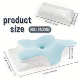 Almohada Cervical Ergonómica Memory Foam 2 en 1 – Diseño Mariposa