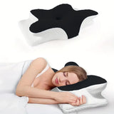 Almohada Cervical Ergonómica Memory Foam 2 en 1 – Diseño Mariposa