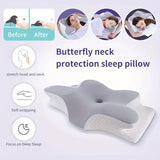 Almohada Cervical Ergonómica Memory Foam 2 en 1 – Diseño Mariposa